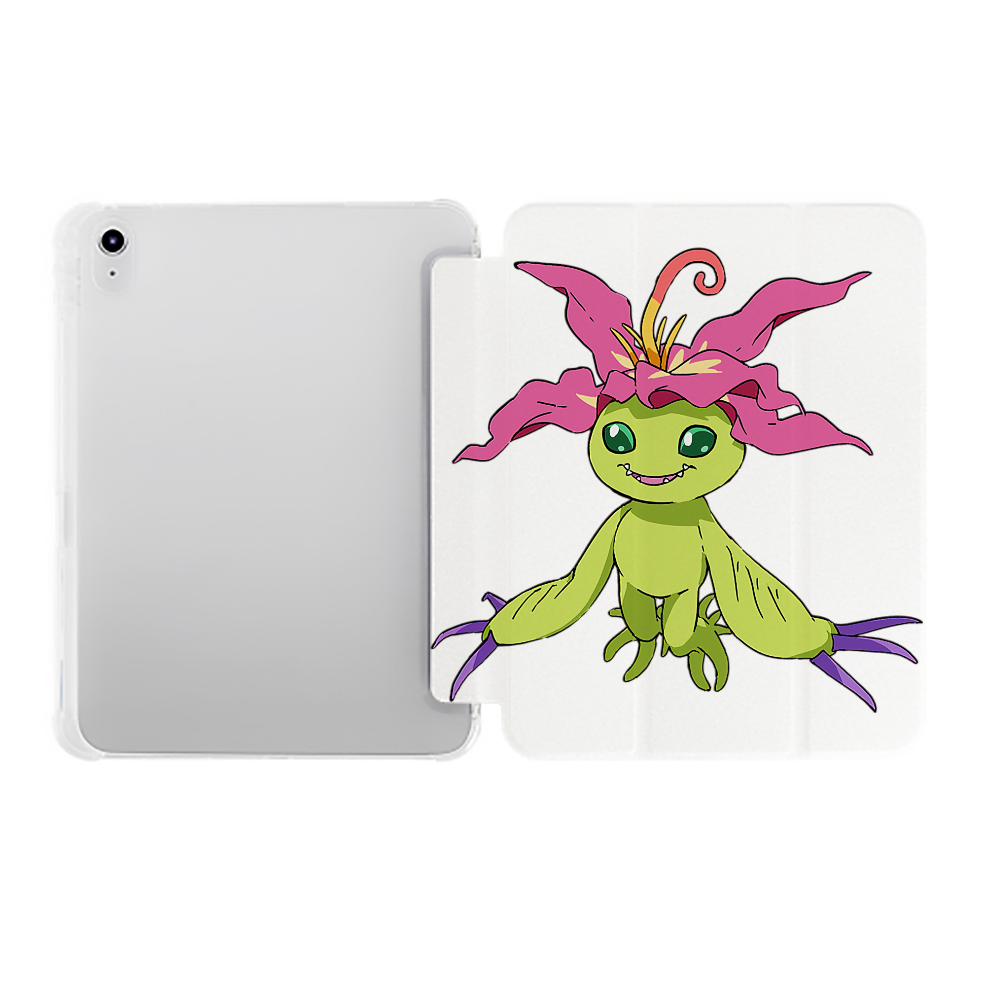 （画像用） Digimon デジタルモンスター/デジモン IPad ケース ペン収納付き 三つ折りスタンド PUレザー×シリコン 対応機種9.5/10.5/10.9インチ